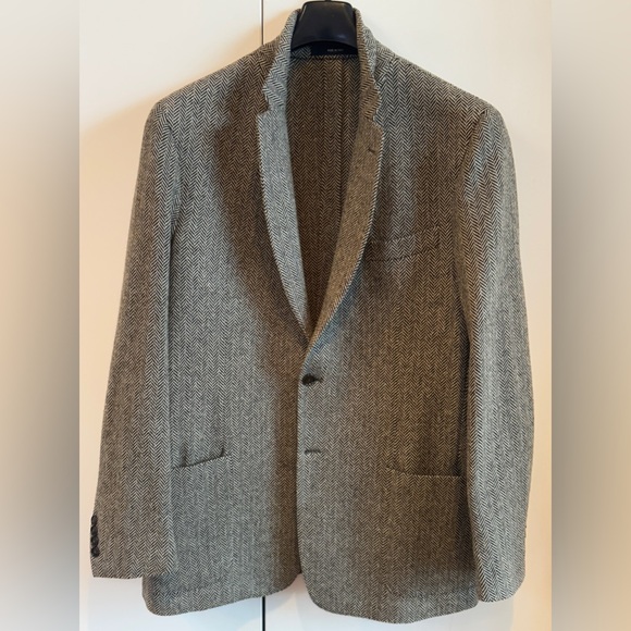 TODD SNYDER MADISON HERRINGBONE SPORT COAT BLAZER BLACK CREAM $700 44L Long - Picture 5 of 10